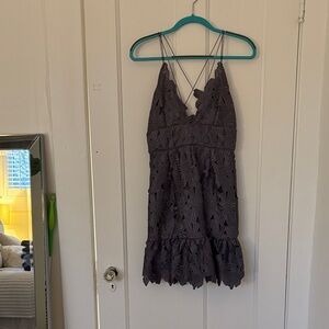 SAYLOR Purple Lace Mini Dress